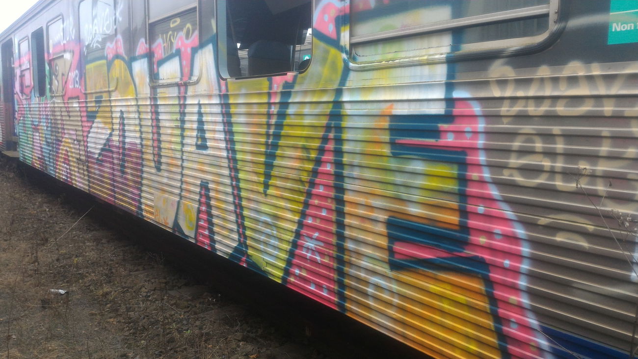 Graffiti Train - Photo by strasbourgraffiti
