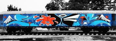 Graffiti Train - Photo by strasbourgraffiti
