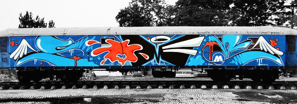 Graffiti Train - Photo by strasbourgraffiti