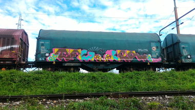 Graffiti Train - Photo by strasbourgraffiti