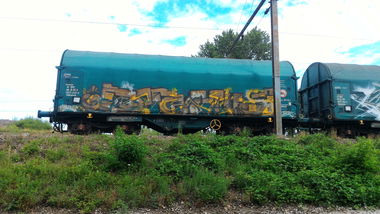 Graffiti Train - Photo by strasbourgraffiti