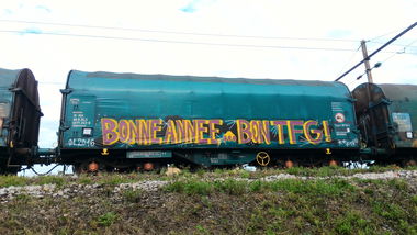 Graffiti Train - Photo by strasbourgraffiti