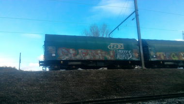 Graffiti Train - Photo by strasbourgraffiti