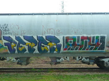 Graffiti Train - Photo by strasbourgraffiti