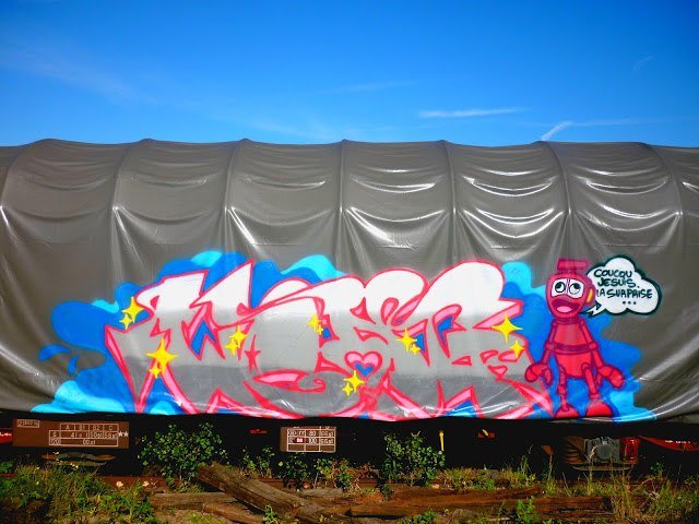Graffiti Train - Photo by strasbourgraffiti