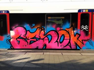Graffiti Train in Basel - Photo by streetartbasel - gesok, basel, switzerland (2013)