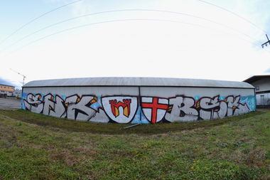 Graffiti Bombing - Photo by streetfiles - snk, bsk