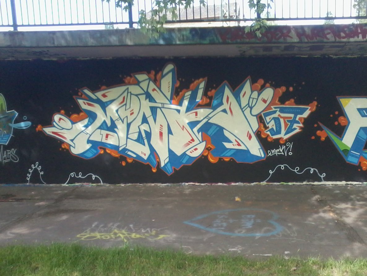 Graffiti Wall - Photo by streetpsycho - Monk, Mainz, Wiesbaden