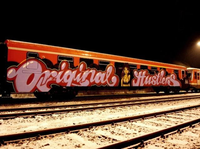 Graffiti Train - Photo by streetview - Original, Hustlers, OH