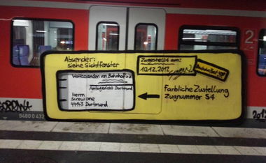 Graffiti Train in Dortmund - Photo by streetview - Screw, Dortmund, Panel (2012)
