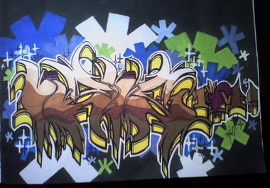 Graffiti Sketch in Saarbrücken - Photo by stummerzeuge - izig (2006)