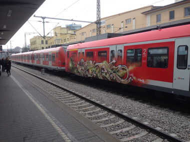 Graffiti Train - Photo by stuttgart0711 - ekser, x, stuttgart (2015)