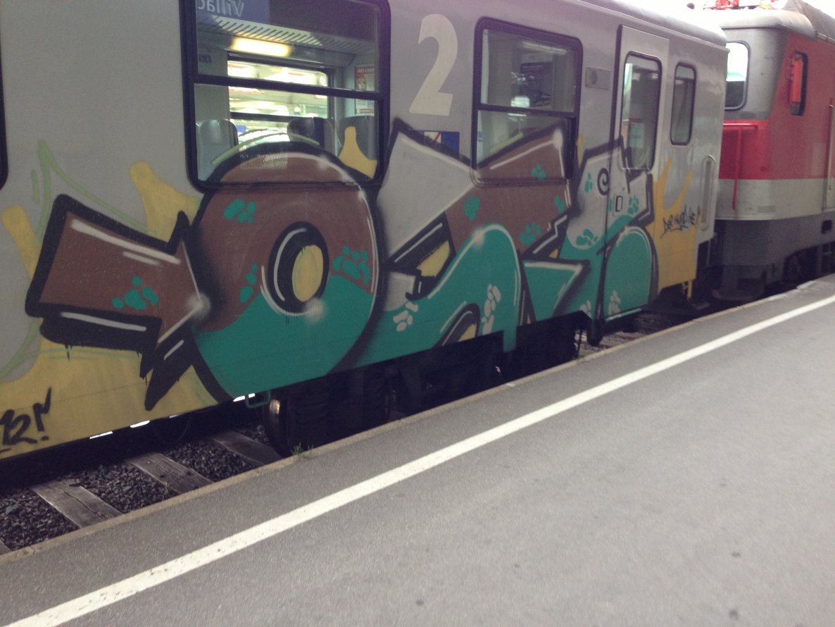 Graffiti Train in Villach - Photo by stuttgart0711 - Villach, Train, Österreich (2012)