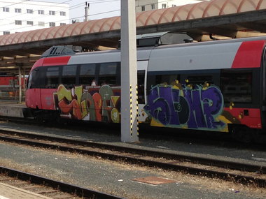 Graffiti Train in Villach - Photo by stuttgart0711 - Stomp, Stopp, Austria (2013)
