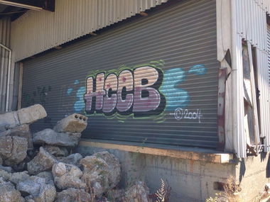 Graffiti Bombing in Schwäbisch Gmünd - Photo by stuttgart0711 - hccb, 2004, stuttgart (2004)