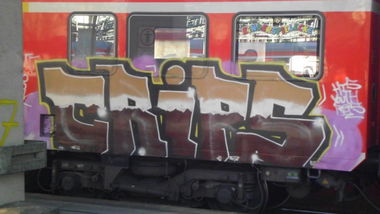 Graffiti Train in Stuttgart - Photo by stuttgart0711 - Crips, his, reis (2013)