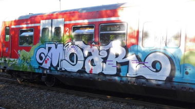 Graffiti Train in Stuttgart - Photo by stuttgart0711 - Moar, stuttgart, 2013 (2013)