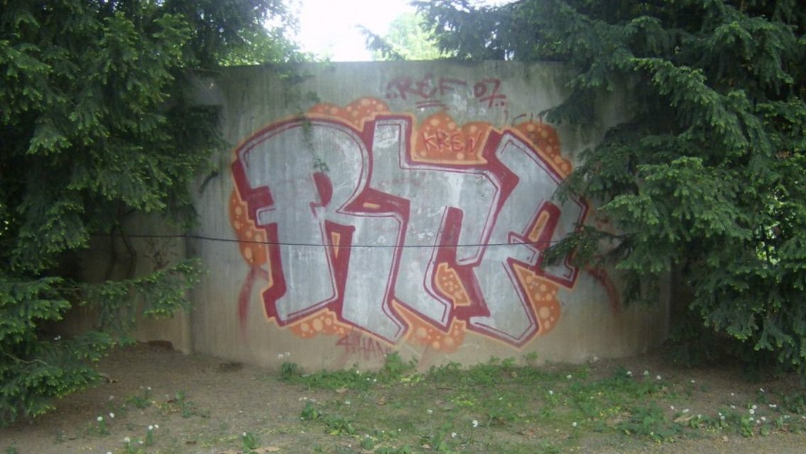 Graffiti Bombing in Stuttgart - Photo by stuttgart0711 - Rtf, rosensteinpark, stuttgart (2007)