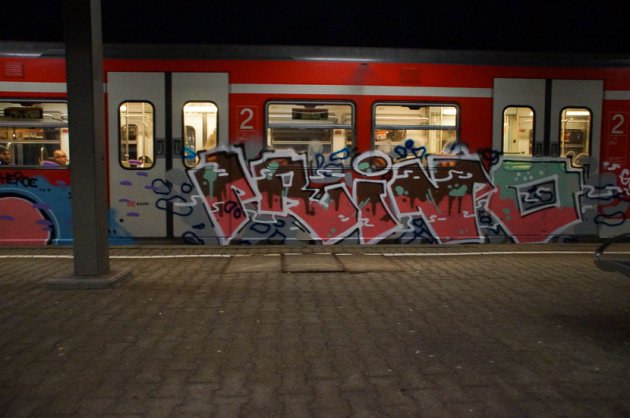 Graffiti Train in Stuttgart - Photo by stuttgart0711 - prino, stuttgart, sbahn (2013)