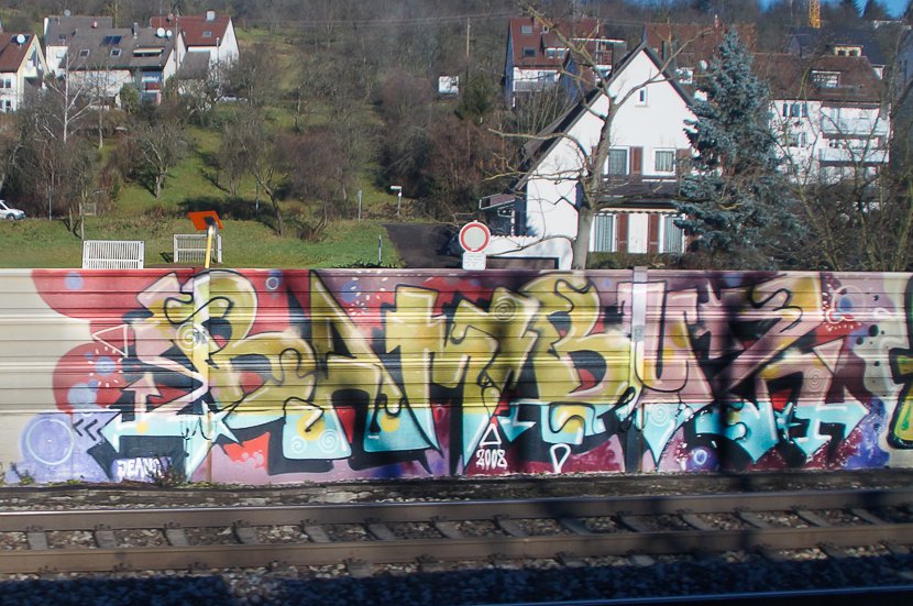 Graffiti Wall in Stuttgart - Photo by stuttgart0711 - bambuz, bambus, trainline (2008)