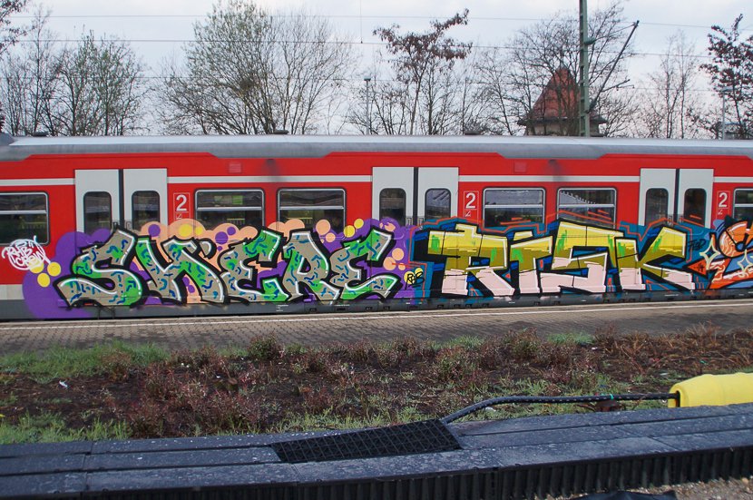 Graffiti Train - Photo by stuttgart0711 - shere, risk, rhb (2014)
