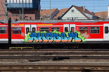 Graffiti Train - Photo by stuttgart0711 - rhb, boom, rhboom (2014)