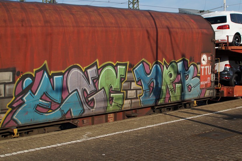 Graffiti Train - Photo by stuttgart0711 - egg, drb, cargo (2012)