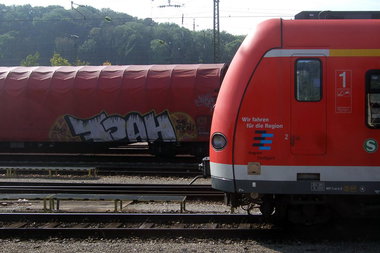 Graffiti Train - Photo by stuttgart0711 - hacf, cargo, güter (2013)