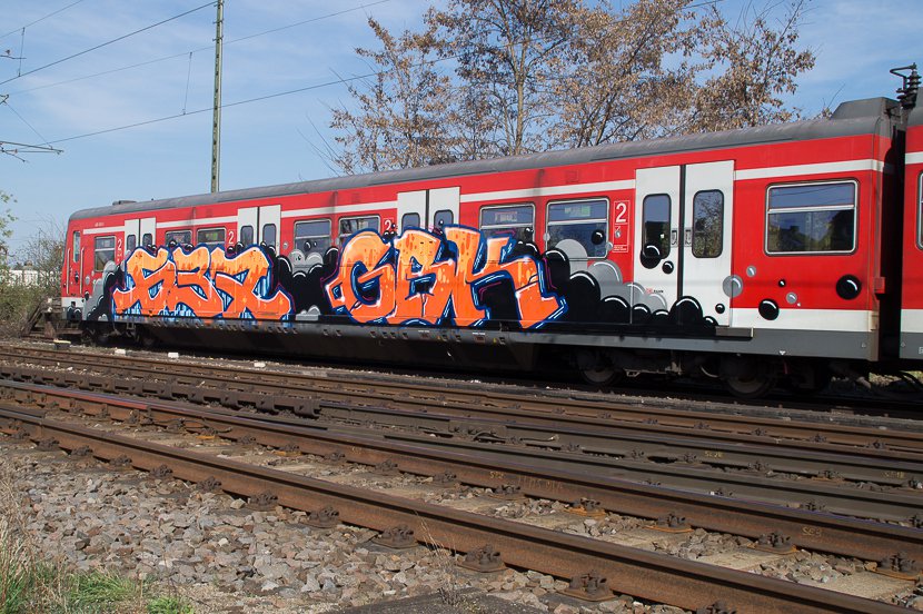 Graffiti Train - Photo by stuttgart0711 - 637, gbk, crew (2014)