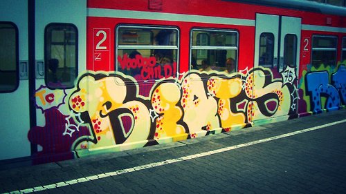 Graffiti Train - Photo by stuttgart0711 - beats, sbahn, stuttgart (2013)