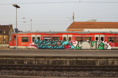 Graffiti Train - Photo by stuttgart0711 - bazer, eiler, sbahn (2014)