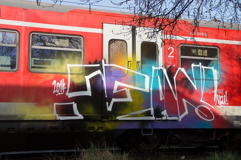 Graffiti Train - Photo by stuttgart0711 - jean, neu, french (2014)