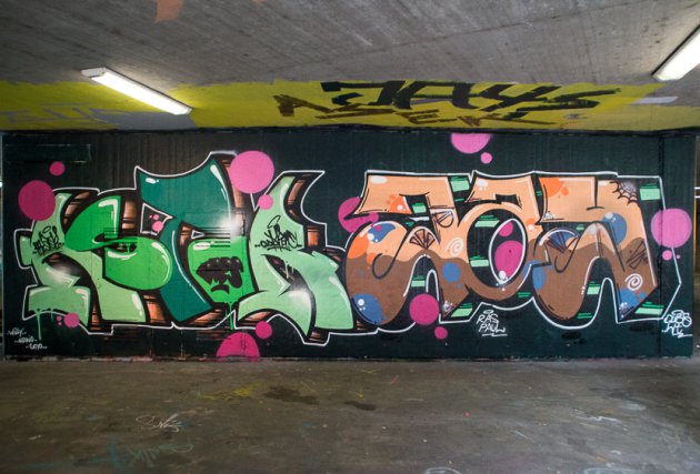 Graffiti Wall - Photo by stuttgart0711 - astor, jay, halloffame (2014)