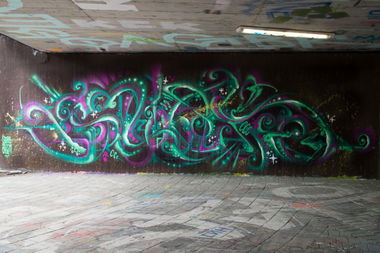 Graffiti Wall - Photo by stuttgart0711 - suak, halloffame, stuttgart (2014)