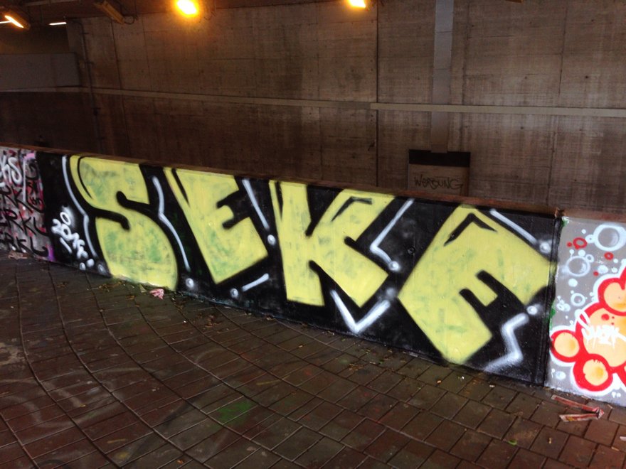 Graffiti Wall - Photo by stuttgart0711 - seke, halloffame, stuttgart (2014)