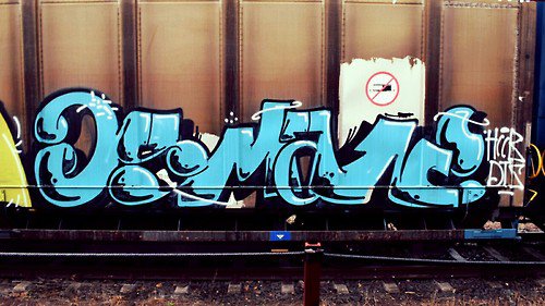 Graffiti Train - Photo by stuttgart0711 - osman, hcc, dts (2013)
