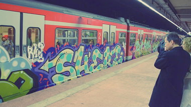 Graffiti Train - Photo by stuttgart0711 - shere, albs, risk (2014)