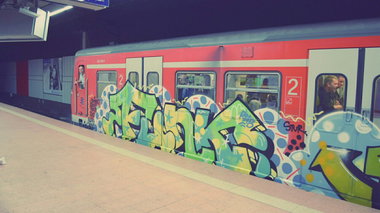 Graffiti Train - Photo by stuttgart0711 - funk, stur, rhb (2014)