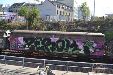 Graffiti Train - Photo by stuttgart0711 - zerok, cargo, güter (2014)