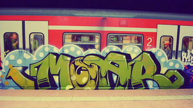 Graffiti Train - Photo by stuttgart0711 - moar, rhb, crew (2014)