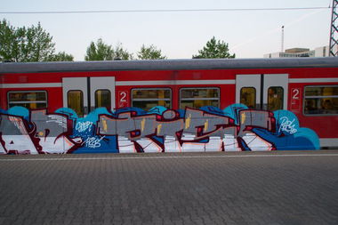 Graffiti Train - Photo by stuttgart0711 - risk, hccb, sher (2014)