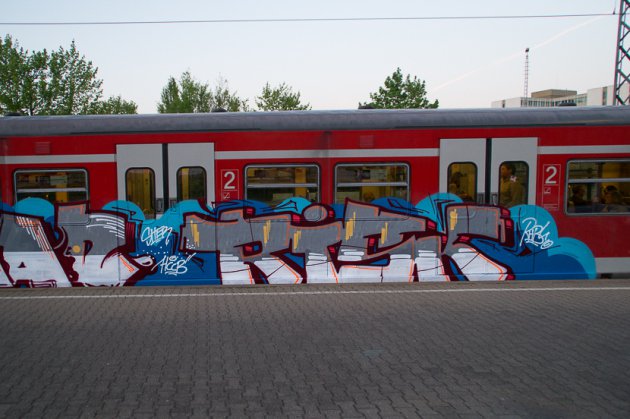 Graffiti Train - Photo by stuttgart0711 - risk, hccb, sher (2014)