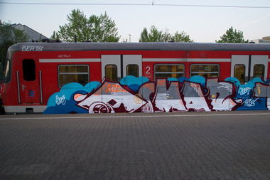 Graffiti Train - Photo by stuttgart0711 - osman, stur, sher (2014)