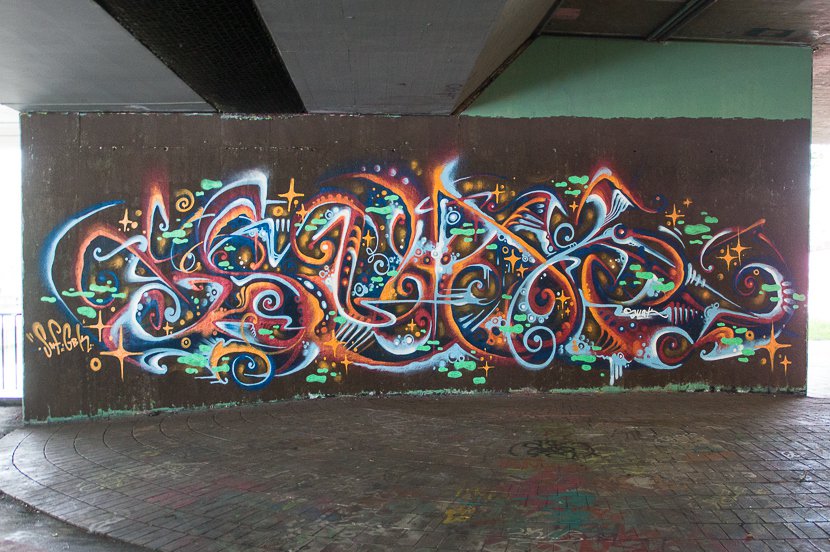 Graffiti Wall - Photo by stuttgart0711 - suak, halloffame, stuttgart (2014)
