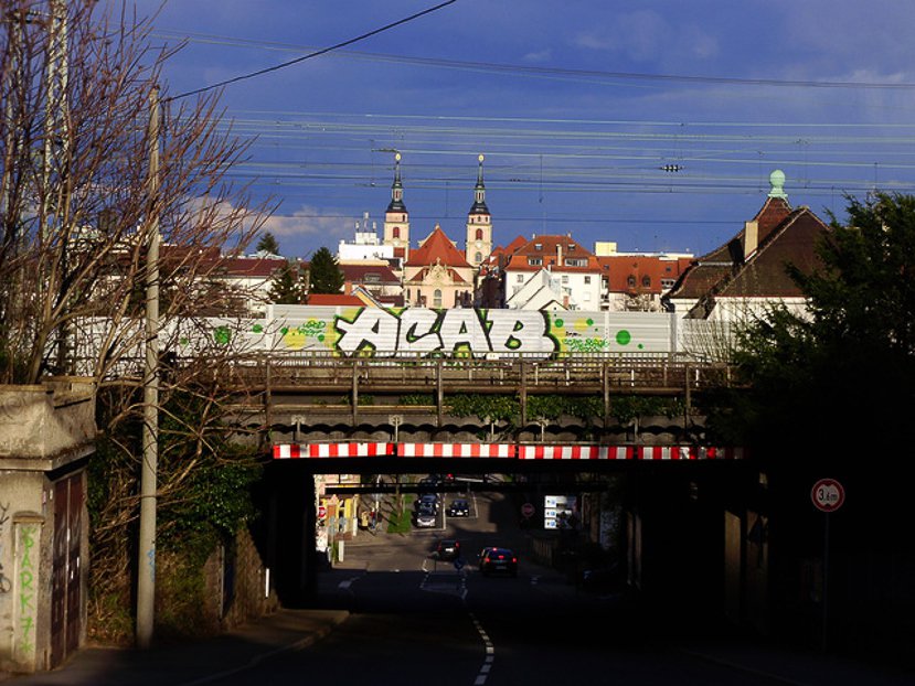 Graffiti Wall - Photo by stuttgart0711 - acab, polizei, stuttgart (2012)