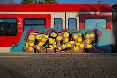 Graffiti Train - Photo by stuttgart0711 - risk, sbahn, stuttgart (2014)
