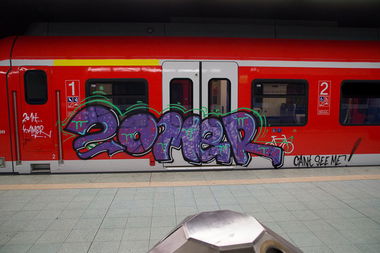 Graffiti Train - Photo by stuttgart0711 - zomer, amer, sbahn (2014)