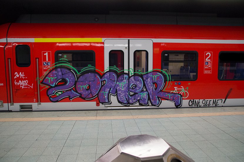 Graffiti Train - Photo by stuttgart0711 - zomer, amer, sbahn (2014)