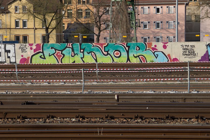 Graffiti Wall - Photo by stuttgart0711 - funor, trainline, stuttgart (2014)