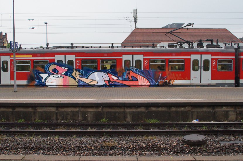 Graffiti Train - Photo by stuttgart0711 - skor, sbahn, stuttgart (2014)